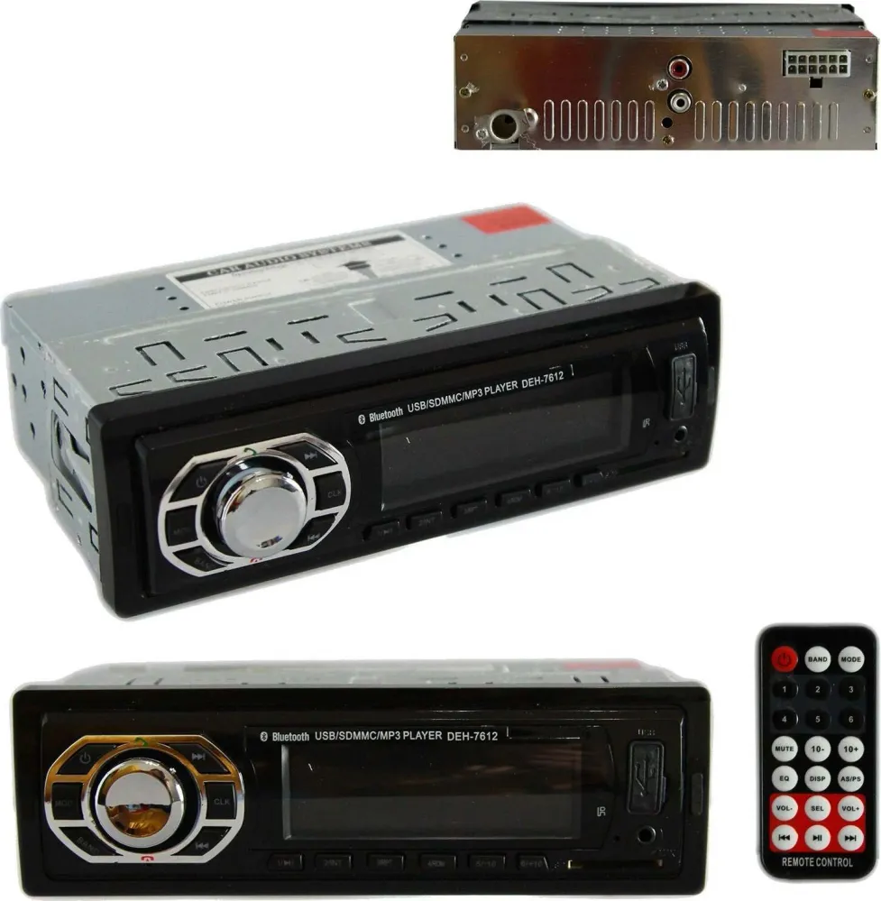 Autoradio Stereo Auto Bluetooth Fm Lettore Mp3 Usb Sd Aux Lcd 60wx4 Deh-7612