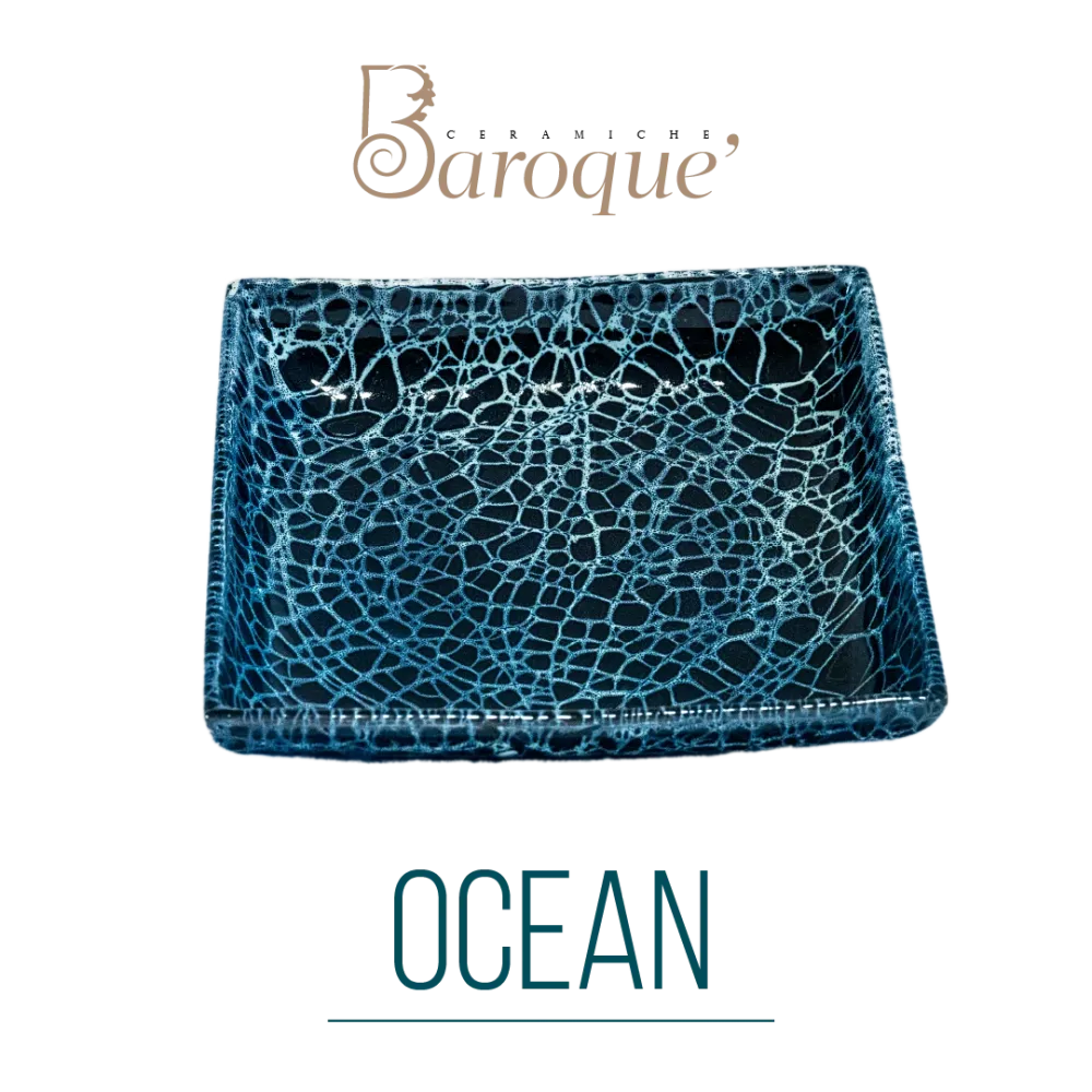 Piatto Quadrato Ocean Baroquè