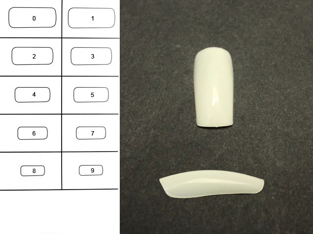 100 Tips Box Unghia Quadra colore: Avorio - con scalino Beauty Space Nails