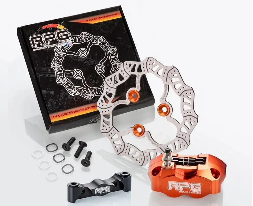 Brake kit rear RPG Competition 200mm -nottolini disco arancione - vite M8