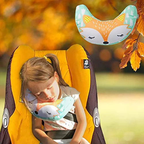 Brunoko Protezione sedile auto bambini + Poggiatesta Cuscino verde
