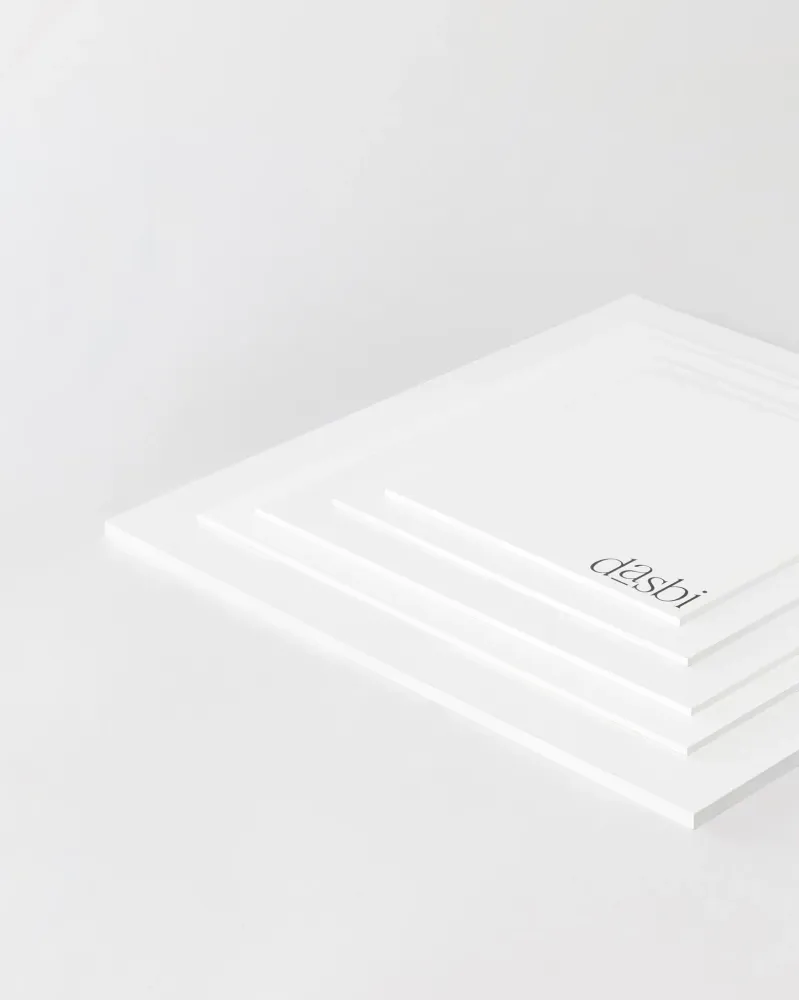 Cake board quadrato bianco da 3mm con bordo bianco 20cm