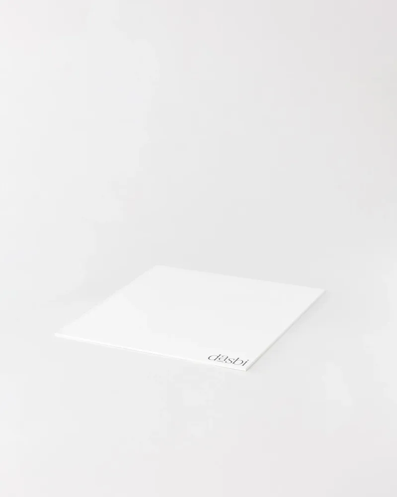 Cake board quadrato bianco da 3mm con bordo bianco 20cm