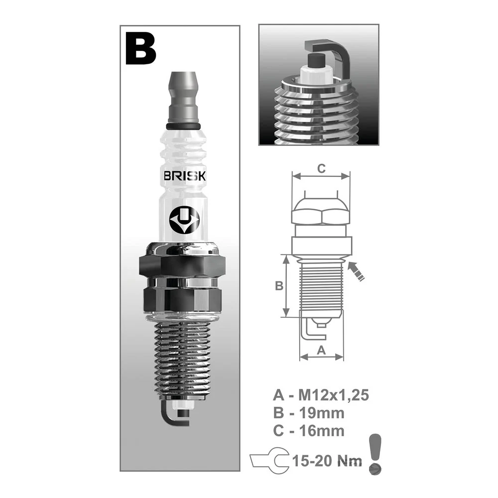 Candela di accensione Brisk BR14YC