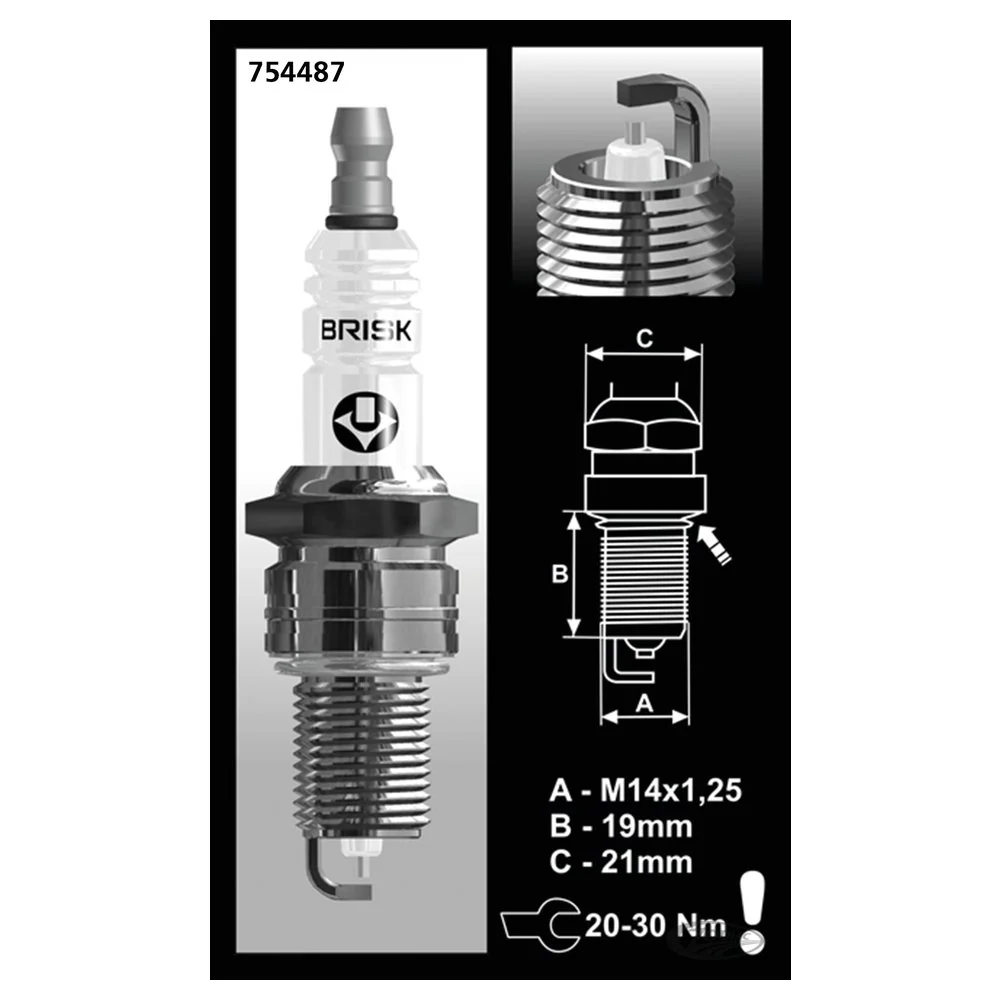 Candela di accensione Brisk LR14YS Serie Argento