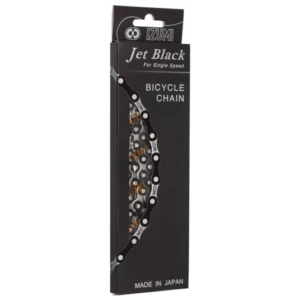 Catena Jet Black 1/2 x 1/8 di pollice - argento
