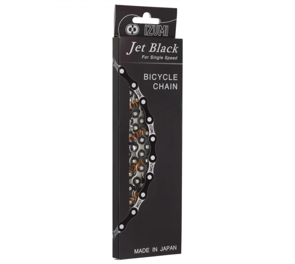 Catena Jet Black 1/2 x 1/8 di pollice - argento