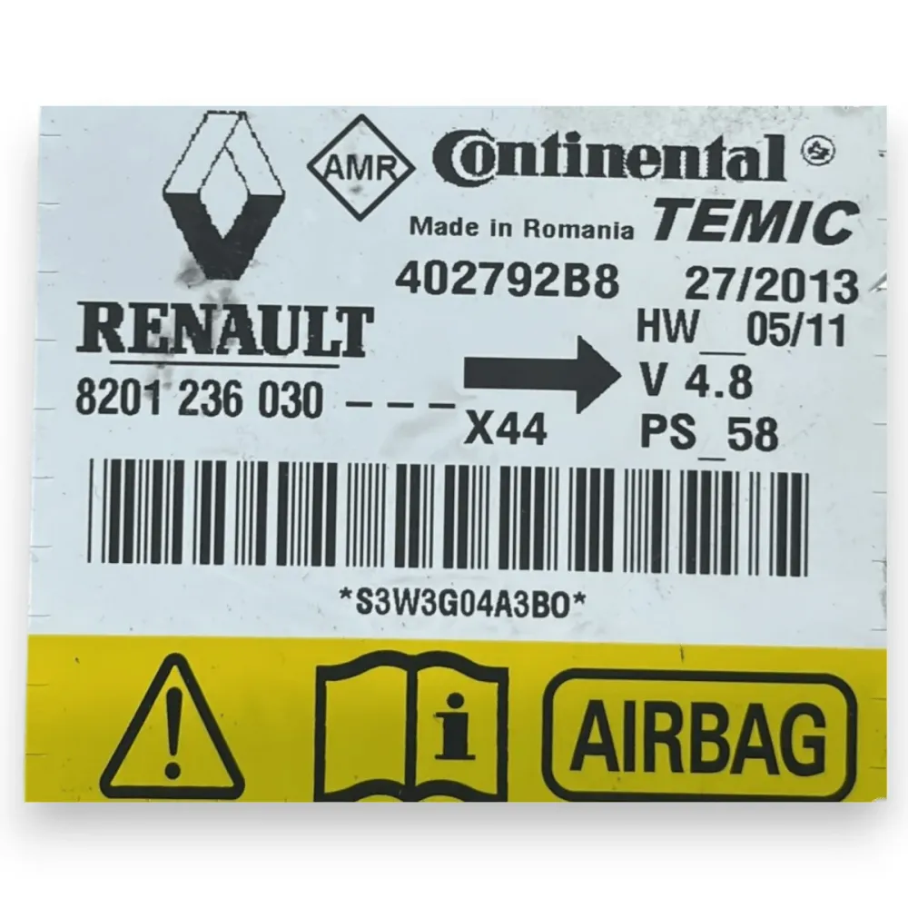 Centralina airbag renault twingo II cod:8201236030 (2007-2014)
