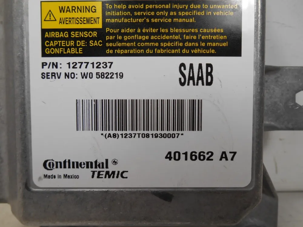 Centralina Airbag Saab 9-3 II SW 2009 12771237 NO CRASH