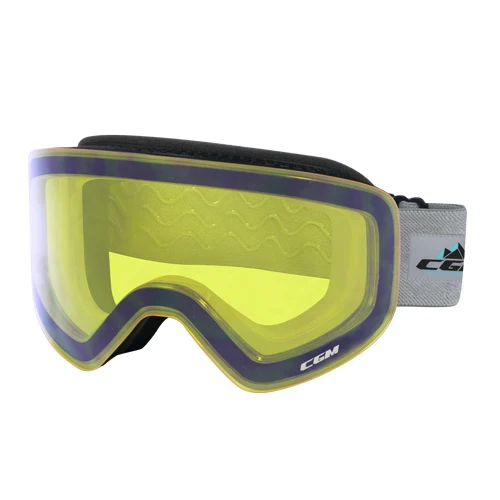 CGM 781A MAG Casco protettivo nero Occhiali gialli