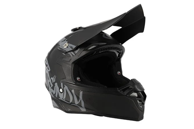 CGN515452 Casco cross Trendy T-904 nero/grigio opaco XS
