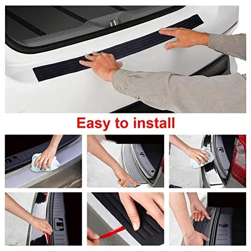 CICMOD Protezione Paraurti Posteriore Auto, Striscia per Bagagliaio Gomma...