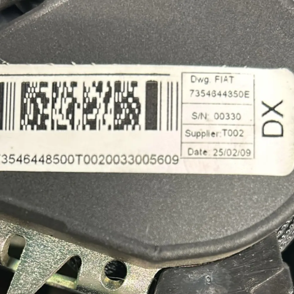 Cintura Di Sicurezza Posteriore Destra Fiat Qubo cod:7354644350E (2008 > 2019)