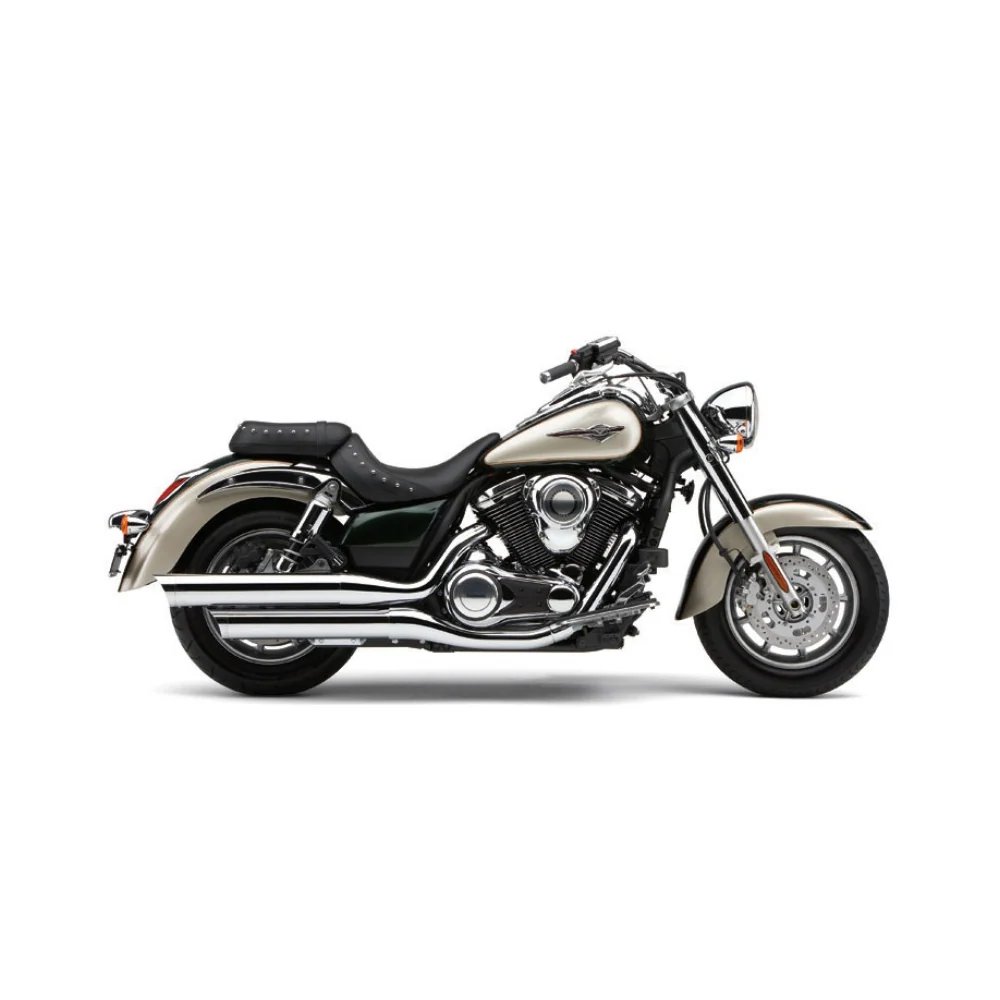 Cobra Silenziatori Slip-On cromati con punta smerlata da 4" per Kawasaki