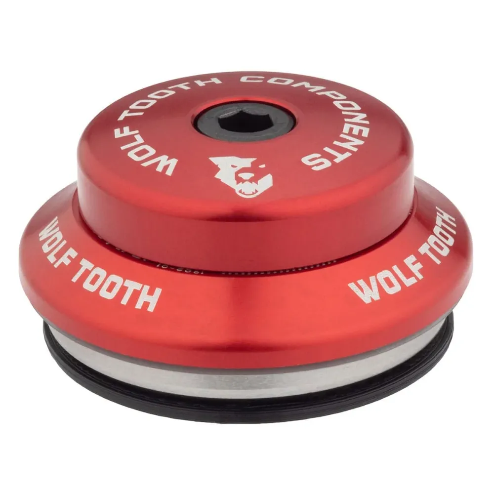 Coppa Alta per Serie Sterzo Integrata WOLF TOOTH PREMIUM 1"1/8 IS42 Stack 7mm Rosso