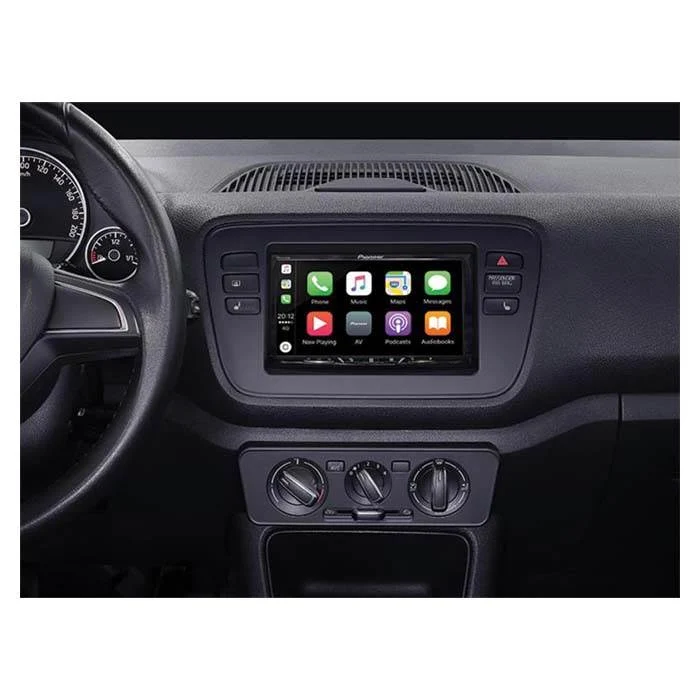 Cornice 2-DIN per Mii, Citigo e Up (Nero Lucido)