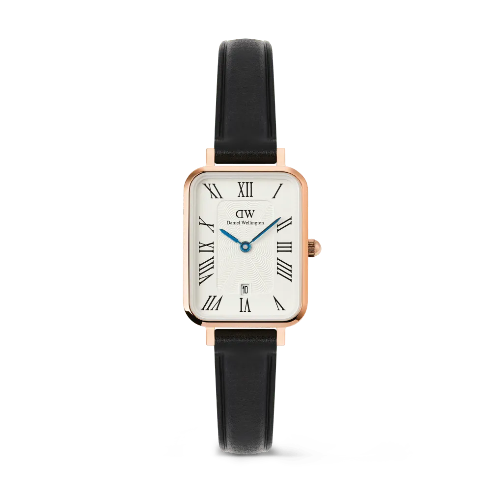 Quadro Roman Numerals Date Sheffield Rose Gold Daniel Wellington