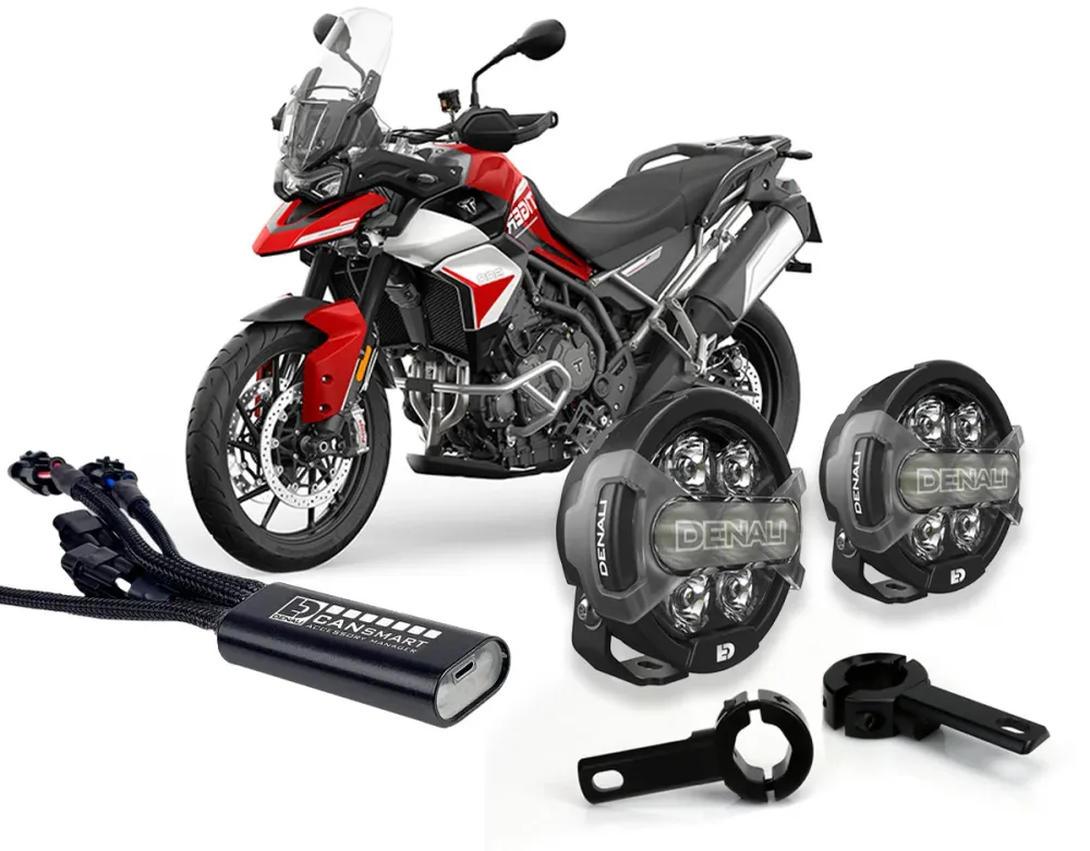 Pacchetto Illuminazione Premium D7 Pro - Triumph Tiger 900 2020+ e Tiger 1200 2022+ DENALI ELECTRONICS