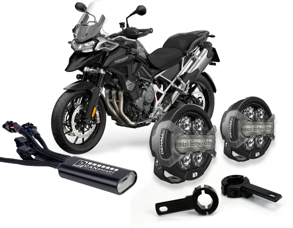 Pacchetto Illuminazione Premium D7 Pro - Triumph Tiger 900 2020+ e Tiger 1200 2022+ DENALI ELECTRONICS