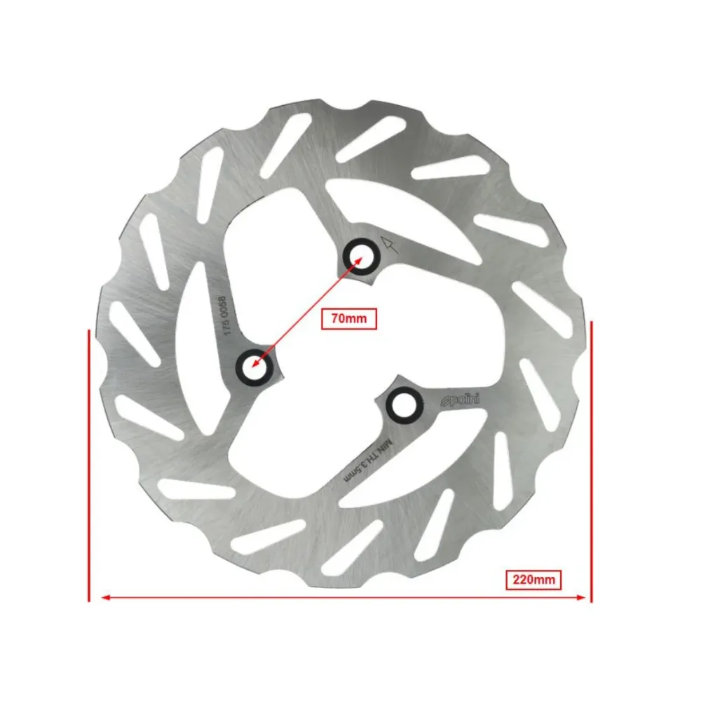 Disco Freno Polini Wave MBK Booster 220MM 3 Fori 175.0058