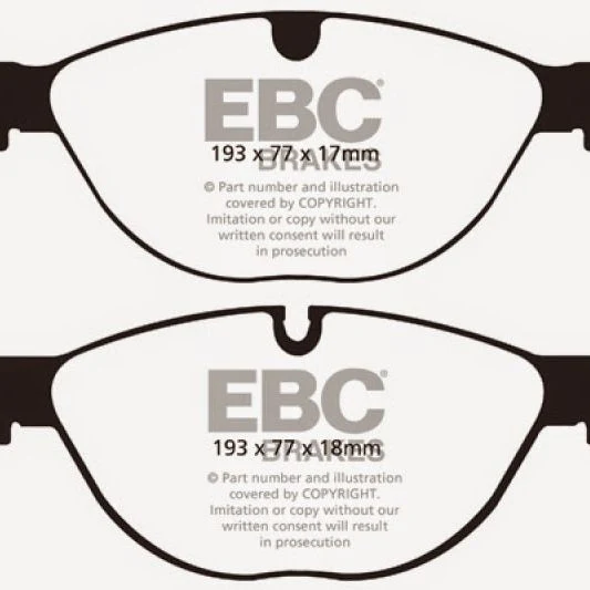 EBC 10-15 Jaguar XF 5.0 Supercharged (470) Yellowstuff Front Brake Pads