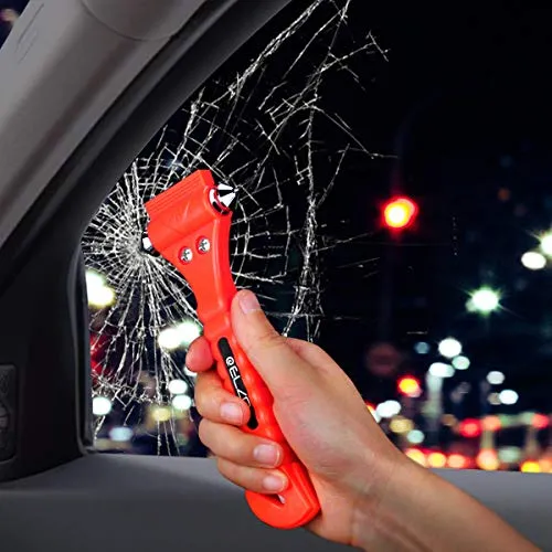 ELZO Martello di Emergenza Auto per Rompere Finestra e Tagliare Le...