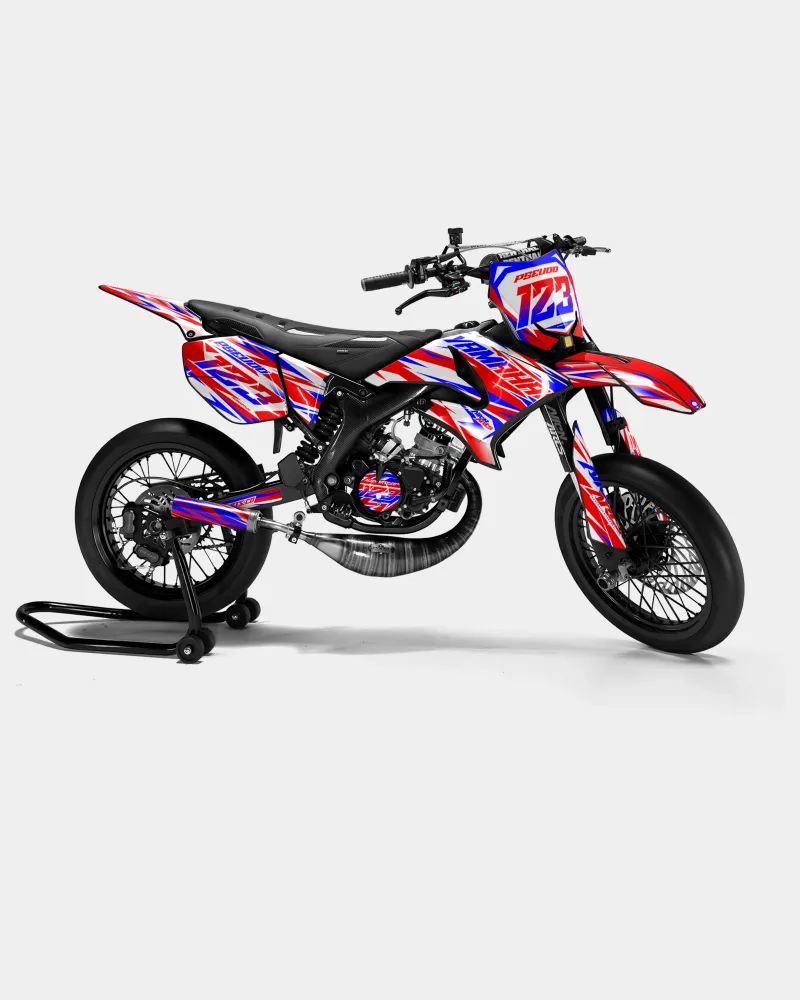 FABLE - Kit decorativo YAMAHA DT 50cc - Rosso Blu