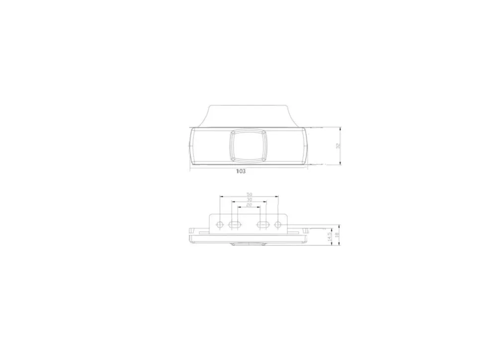 Fanale di ingombro LED arancione 12-30V