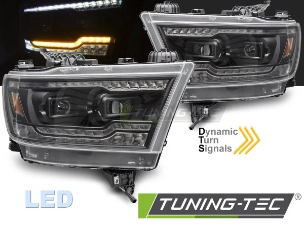 Fari Anteriori Full Led BLACK per DODGE RAM 19-22
