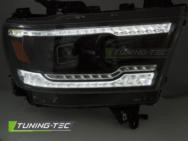 Fari Anteriori Full Led BLACK per DODGE RAM 19-22