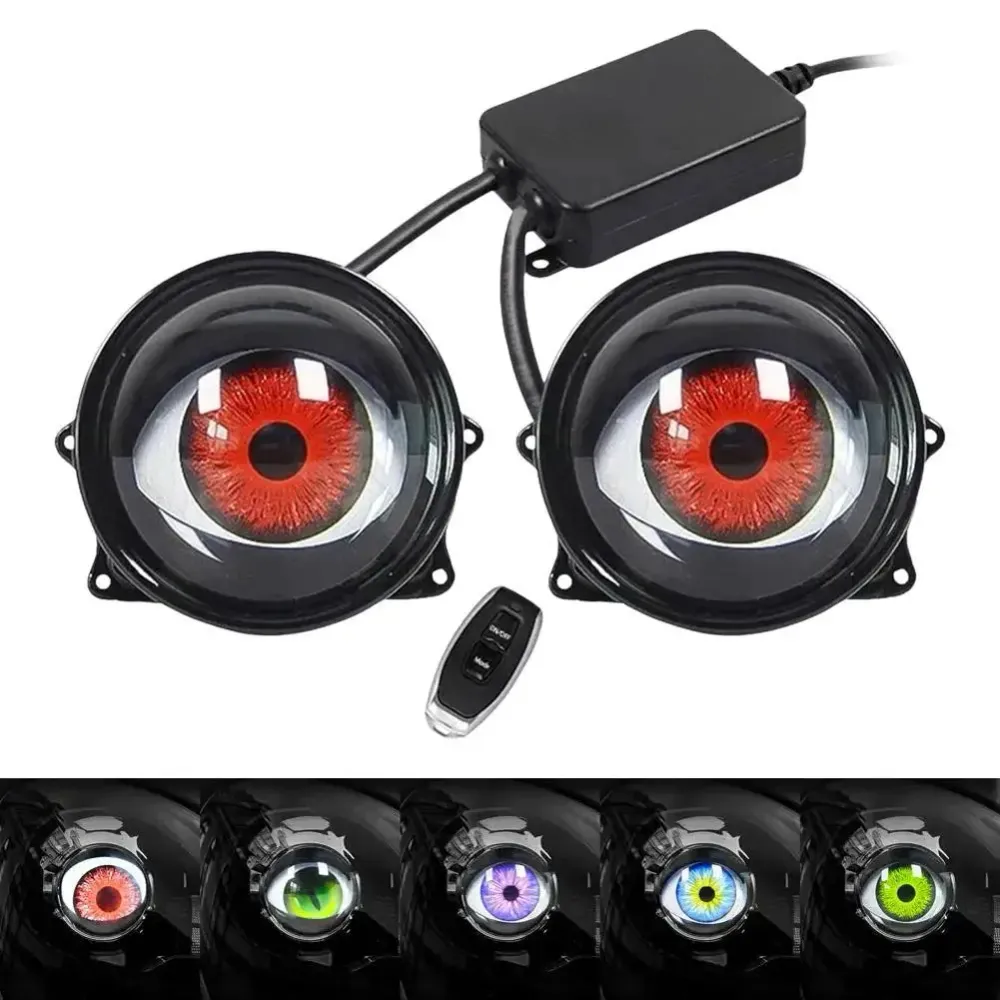 Fari Dinamici LED Occhio di Demone con Telecomando - Adattabile Universale per Auto, Camion, Motocicli e SUV