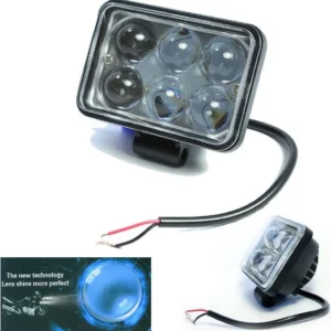 Faro Lampada Supplementare Profondita' 12v 6 Led Luce Bianca 18w Moto Scooter