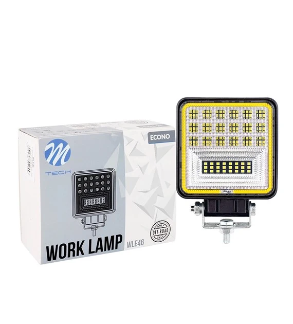 Faro di Lavoro M-TECH ECONO 4" 42xSMD3030 +Halo - Square 42W 10-30V Spot COD:3RWLE46