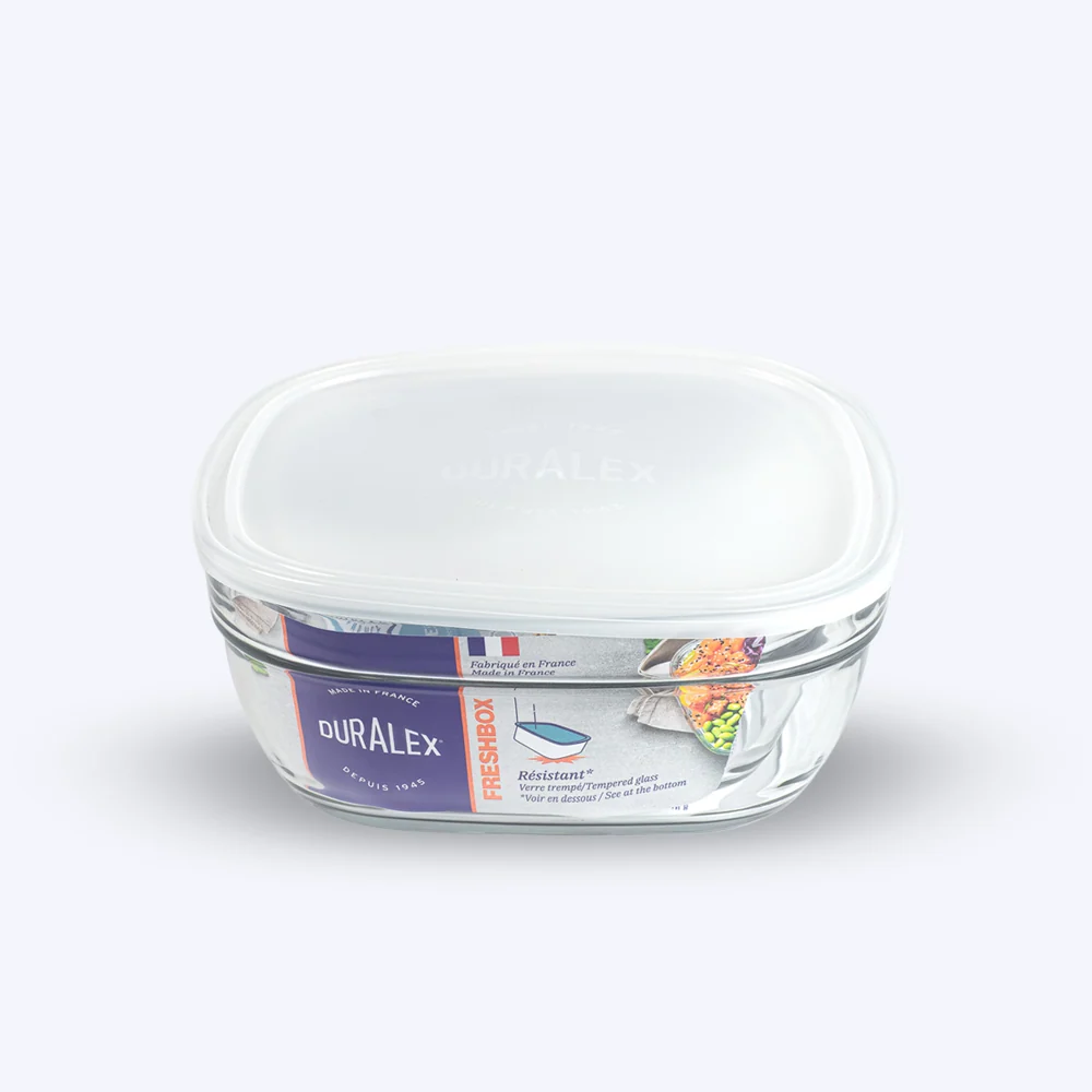 Freshbox - Contenitore quadrato con coperchio bianco 2L