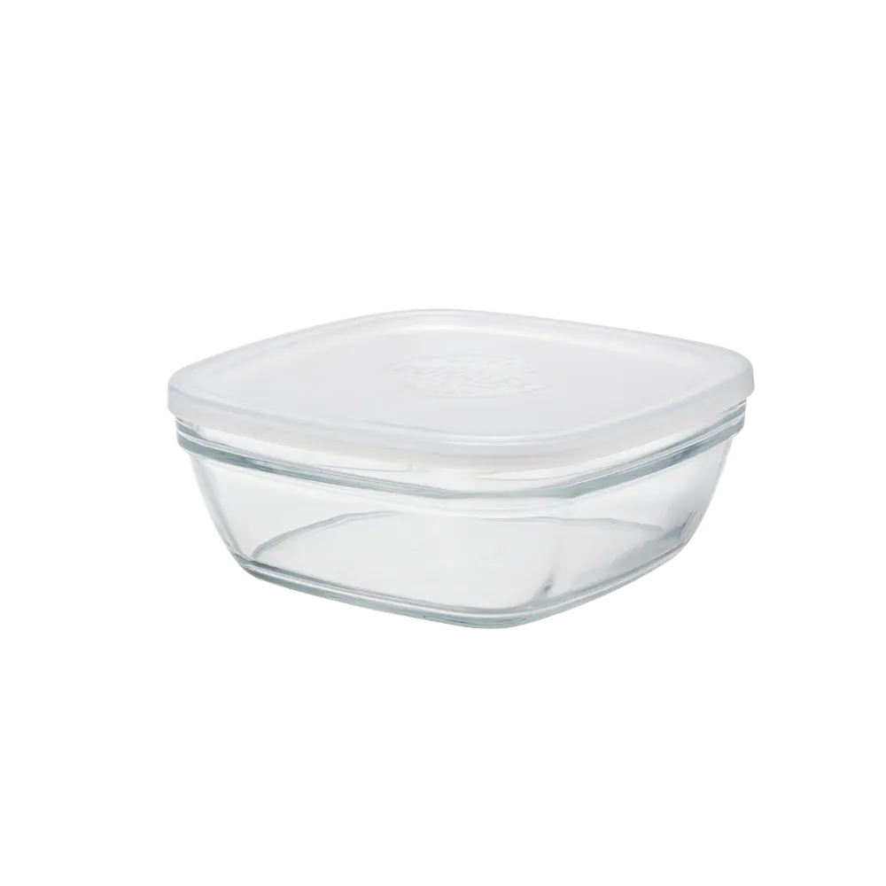 Freshbox - Contenitore quadrato con coperchio bianco 2L