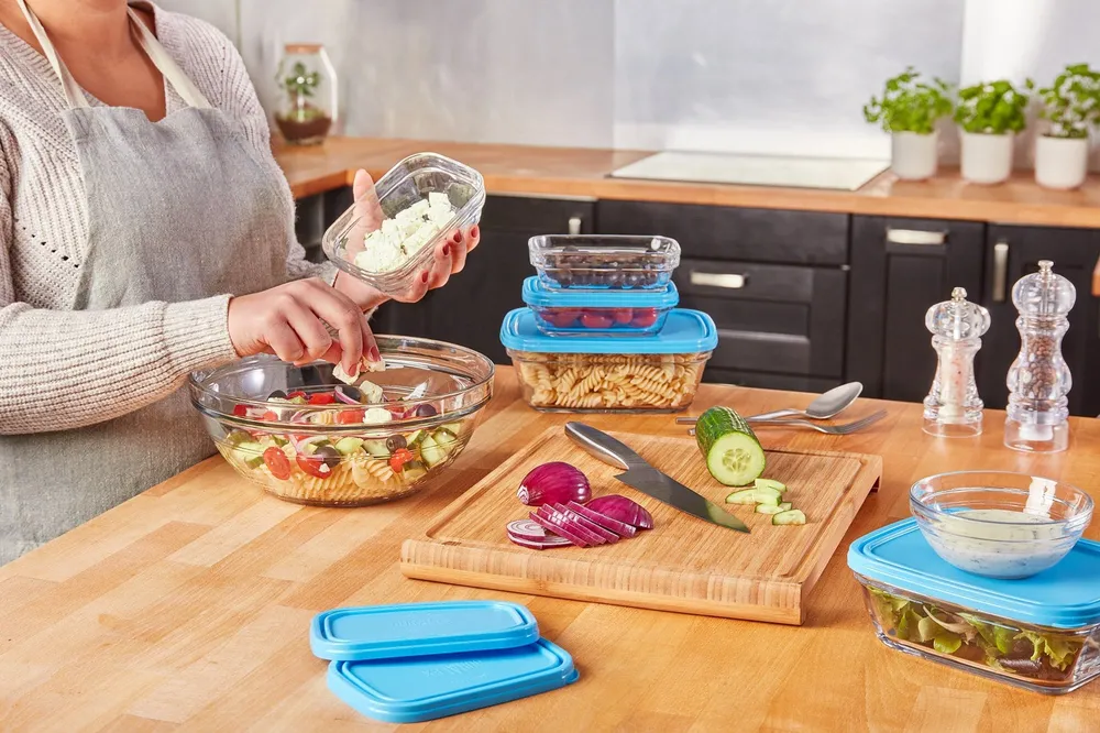 Freshbox - Set di 3 contenitori quadrati multi-dimensioni