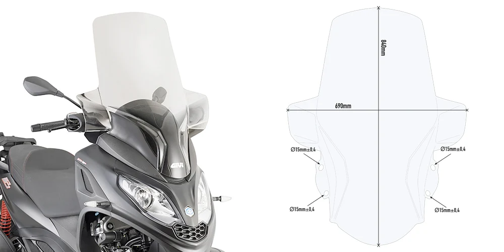 GIVI BRISASKITAO PIAGGIO MP3 300 HPE