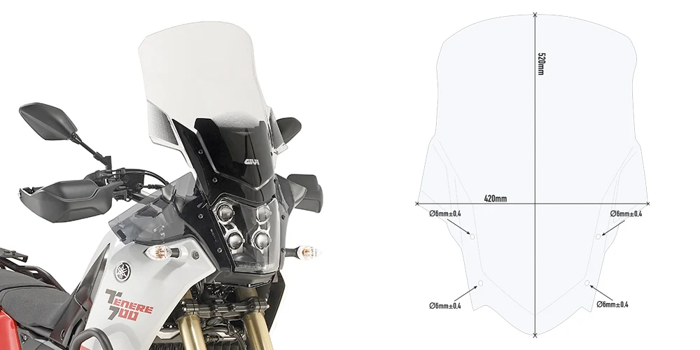 GIVI CUPOLA KITAO YAMAHA TENERE 700
