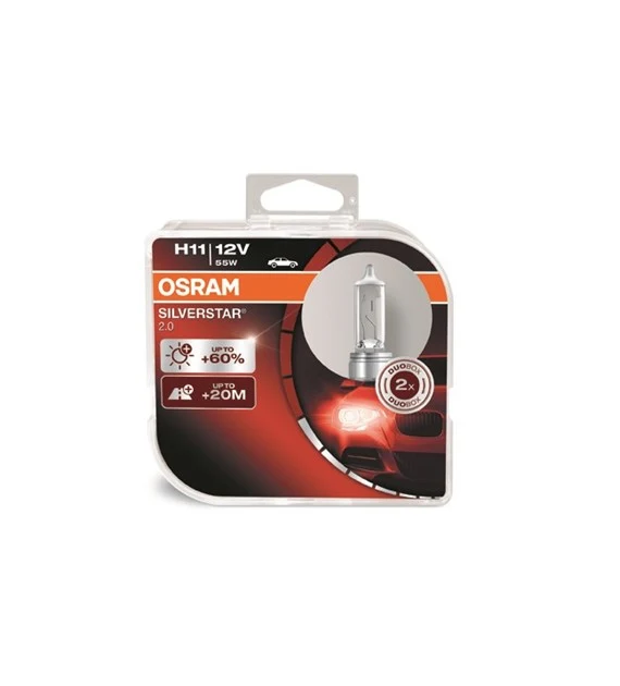 Halogen OSRAM SILVERSTAR H11 12V 55W + 60% DUO & COD:3ROSVS11-DUO_PL