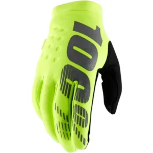 HDP-33305705 Guanti cross 100% Brisker giallo fluo/nero L