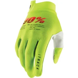 HDP-33306599 Guanti cross 100% Itrack giallo fluo S