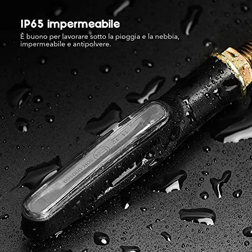 Indicatori Direzione, 4 Pezzi ZREE Indicatore di Direzione Moto Ambra 9 LEDs