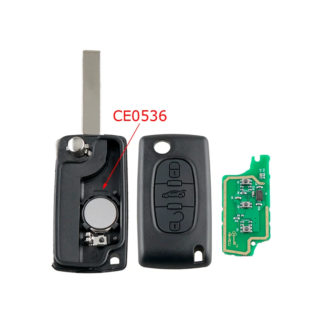 chiave telecomando 3 tasti CITROEN C4 C4 PICASSO C5 407 Partner berlingo ID46 0536 ASK VA2 keyauto