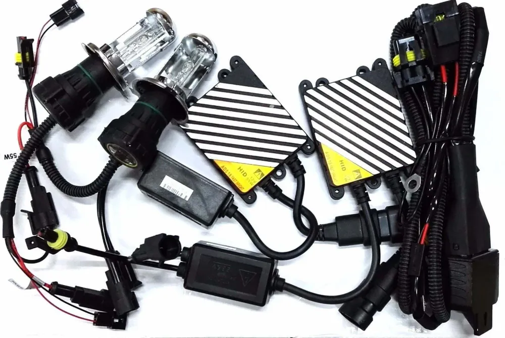 Kit Bixenon H4 H4-3 6000k 55w Hid Coppia Fari Luce Per Auto Centralina