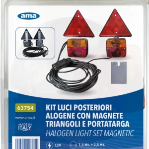 Kit luci posteriori magnetico 12 V con triangoli Confezione da 1pz