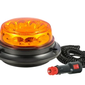 Lampeggiante LED 12-24V base magnetica con 8 led da 3W