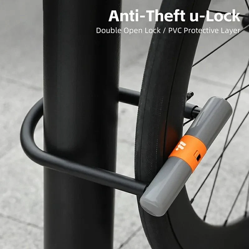 Lucchetto U ad alta sicurezza per bicicletta e moto con 2 chiavi