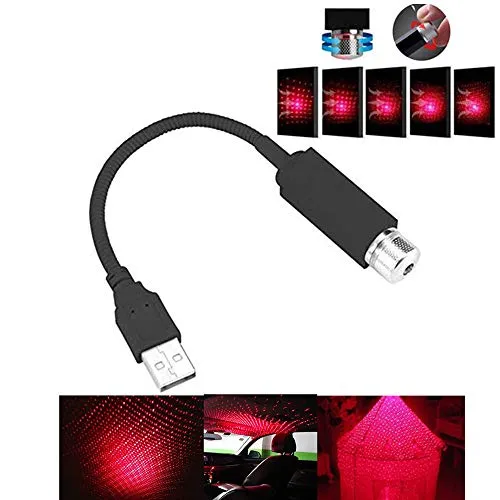 Luce LED per auto, illuminazione interna, luce di atmosfera, rosso