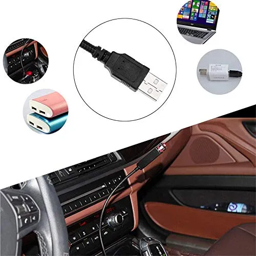 Luce LED per auto, illuminazione interna, luce di atmosfera, rosso