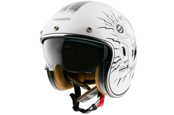 MT-162564 Casco jet MT Le Mans 2 SV Diler bianco lucido XS